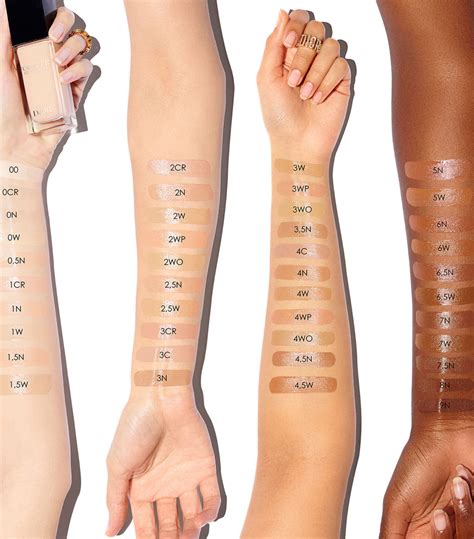 dior glow foundation swatches|Dior forever glow foundation shades.